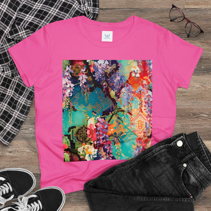 Golden Wisteria Symphony Women's Midweight Cotton Tee