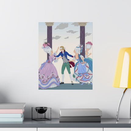 🎭🌹 The Garden Ladies Of Blind Man’s Bluff Matte Vertical Poster – Art Deco Fashion Whimsy