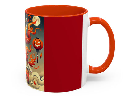 Jack-O’-Lantern Drums & The Kabuki Rabbit Colorful Mugs (11oz, 15oz)