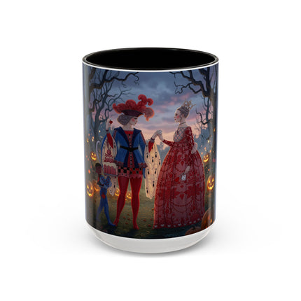 ♥️🎃 The Queen Of Hearts Halloween Masquerade Colorful Mug – Royal Halloween Fantasy