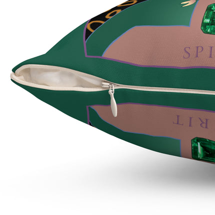 May & Emerald (from the Gem Series) by Sofia Chiostri Spun Polyester Square Pillow