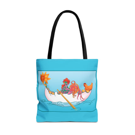 A Rooster's Seafaring Adventure Tote Bag (AOP)