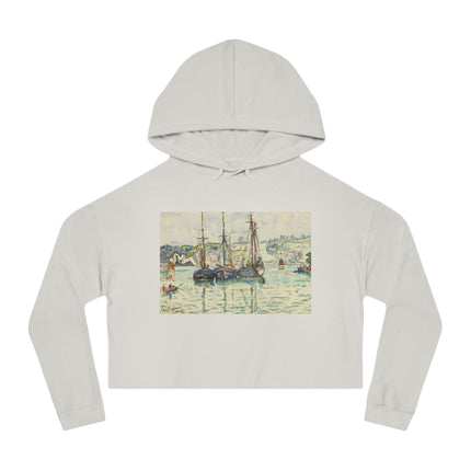 Le Trieux Paul Signac Women’s Cropped Hooded Sweatshirt