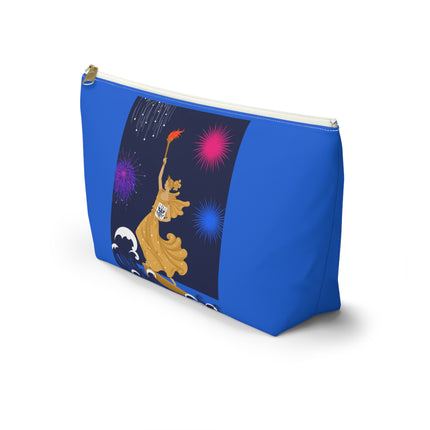Liberty's Triumph Cosmetic Bag – Art Deco Victory & Golden Grandeur