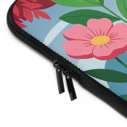 🌺🪭 The Lady Of The Grand Garden Terrace Laptop Sleeve – Art Deco Floral Elegance