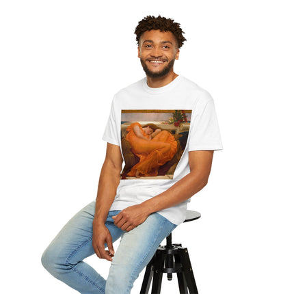 Flaming June by Frederic Leighton Unisex Garment-Dyed T-shirt