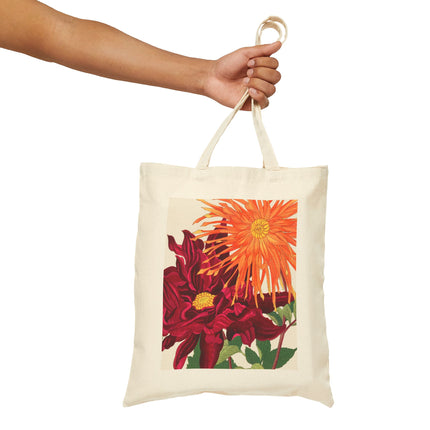 Dahlia by Tanigami Kônan Cotton Canvas Tote Bag