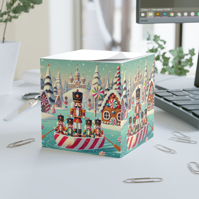 Nutcracker Candy-Striped Adventure Note Cube