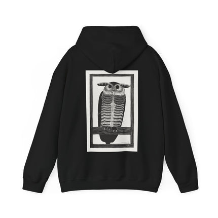 Horned Owl by Samuel Jessurun de Mesquita Heavy Blend™ Hooded Sweatshirt