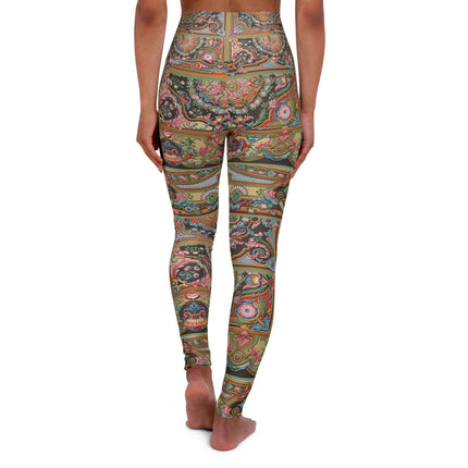 L'Ornement Polychrome by Albert Racine High Waisted Yoga Leggings (AOP)