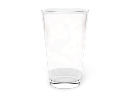 Regal Crimson Crane in the Autumn Mist Glass, 16oz