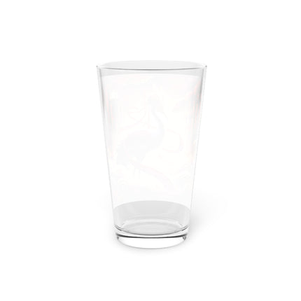 Regal Crimson Crane in the Autumn Mist Glass, 16oz