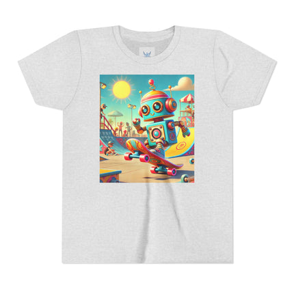 Skate Park Robot Youth Short Sleeve Tee