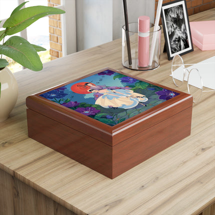 👒🌺 The Ladies Of The Enchanted Garden Stroll Jewelry Box – Art Deco Floral Elegance