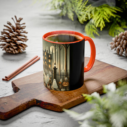 Ghostly Welcome – A Halloween Night Colorful Mugs (11oz, 15oz)