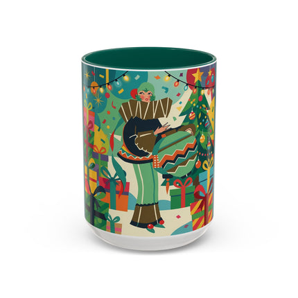 🎄✨ The Lady Of The Christmas Ornament Colorful Mug – Art Deco Holiday Fantasy