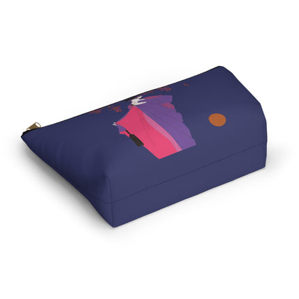 Crimson Shawl Geisha Cosmetic Bag – Elegant Mystery & Vibrant Grace