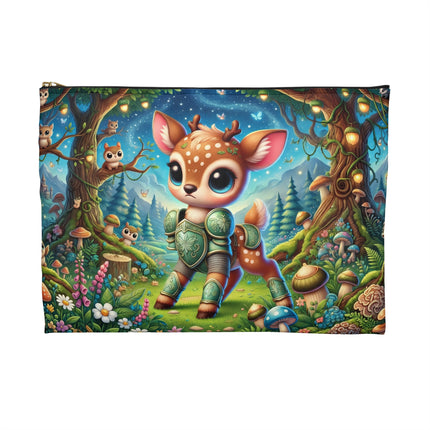The Fawn Defender Flat Pouch – Woodland Guardian & Gentle Courage