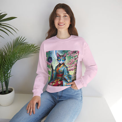 Cyberpunk Geisha Unisex Heavy Blend™ Crewneck Sweatshirt