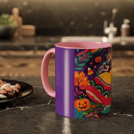 🌙🎃 The Lady Of Moonbeam Hollow Colorful Mug – Whimsical Halloween Charm