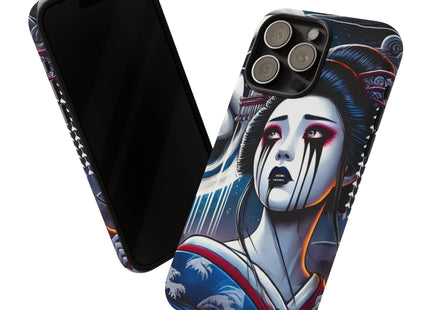 Geisha’s Black Ink Tears Phone Cases