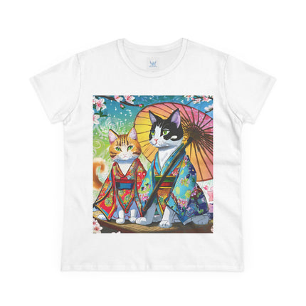 Kimono Kitties Cotton Tee