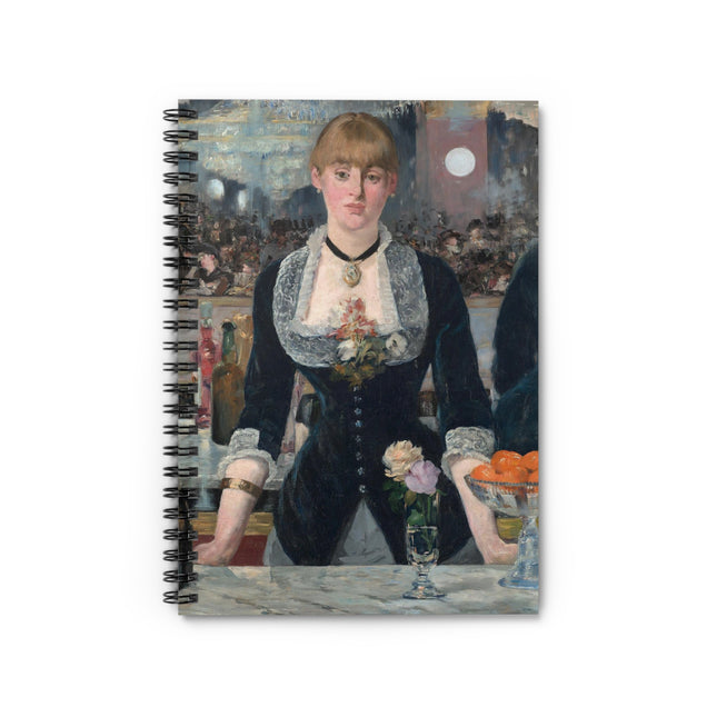 A Bar at the Folies-Bergère by Edouard Manet Spiral Notebook - Ruled Line