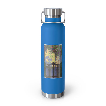 Whispers of Love: A Vintage Art Deco Fairytale Copper Vacuum Insulated Bottle, 22oz