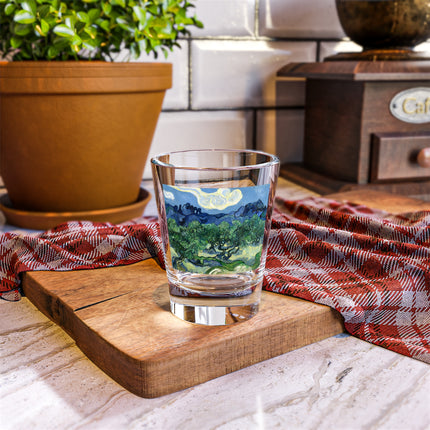 Olive Trees by Vincent Van Gogh Shot Glass, 1.5oz