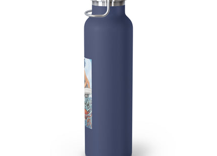 Playful Waves and Fashion Follies Copper Vacuum Insulated Bottle, 22oz