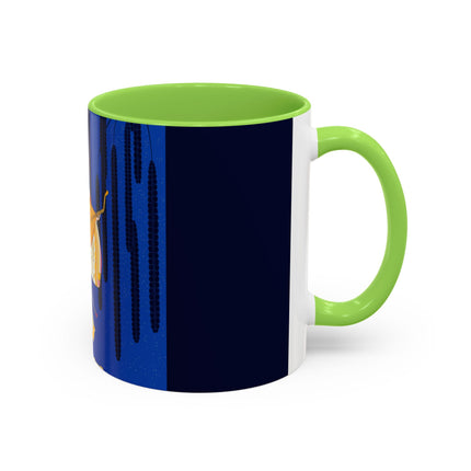 Celestial Melody Colorful Mug (11oz, 15oz) – Musical Grace, Starlit Beauty & Art Deco Elegance