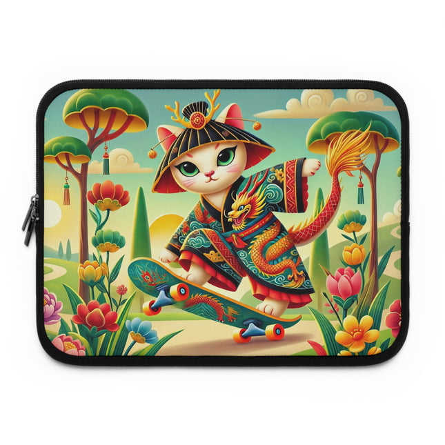 Dragon Dance on Wheels Laptop Sleeve – Bold Adventure & Dynamic Grace