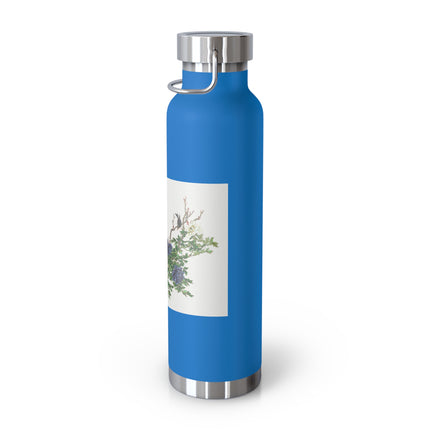 Peonies and Birds by Okamoto Shuki Copper Vacuum Insulated Bottle, 22oz