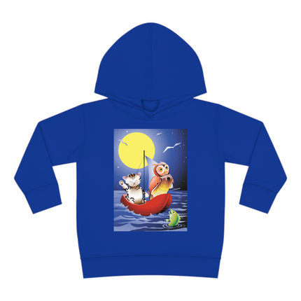 Embarking on a Moonlit Journey Toddler Pullover Fleece Hoodie