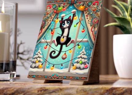 Mischief in Tinselland Ceramic Tile