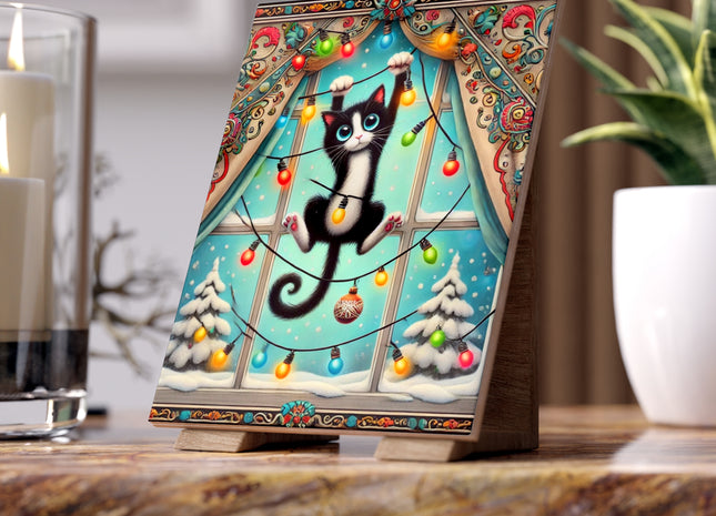 Mischief in Tinselland Ceramic Tile