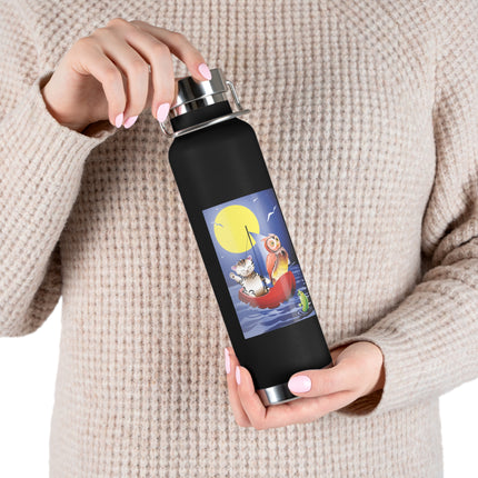 Embarking on a Moonlit Journey Copper Vacuum Insulated Bottle, 22oz