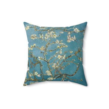 Almond Blossom by Vincent van Gogh Spun Polyester Square Pillow