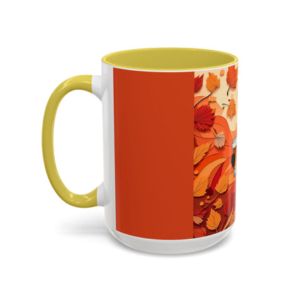 Siamese Cat at an Autumn Harvest Fair Colorful Mugs (11oz, 15oz)
