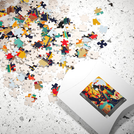 Black Cat in Kimono Puzzle (110, 252, 520, 1014-piece)
