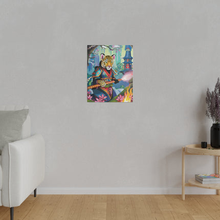 Cyberpunk Leopard Matte Canvas, Stretched, 0.75"
