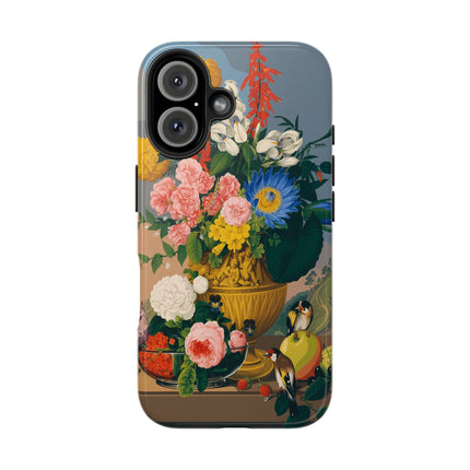 🌺🐦 The Garden Of Golden Birds Phone Case – Art Deco Floral Elegance