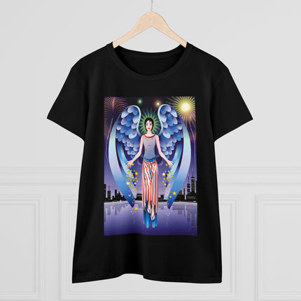Celestial Symphony Women's Midweight Cotton Tee