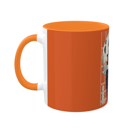 The Actor Bandō Hikosaburō V and the Mo troupe by Tsukioka Yoshitoshi Colorful Mugs, 11oz