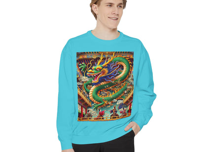 Tibetan Dragon Over Kabuki Duel Sweatshirt