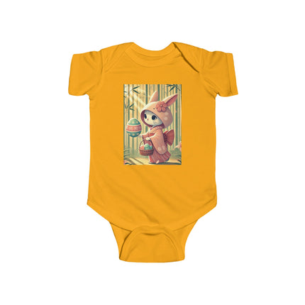 Geisha Kitten’s Easter Stroll Infant Fine Jersey Bodysuit