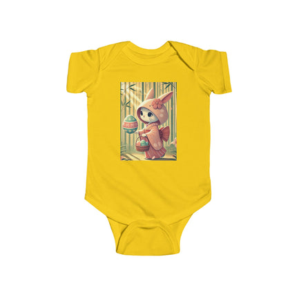 Geisha Kitten’s Easter Stroll Infant Fine Jersey Bodysuit