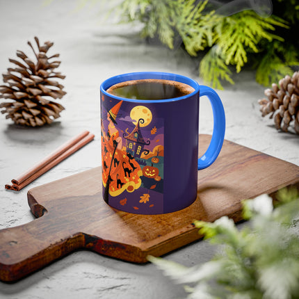 🐈‍⬛🎃 The Black Cat Witch Of Pumpkin Manor Colorful Mug – Whimsical Halloween Charm
