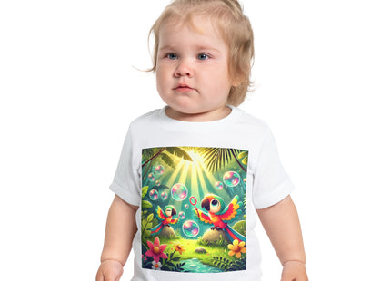 Parrots and Bubbles Baby Short Sleeve T-Shirt