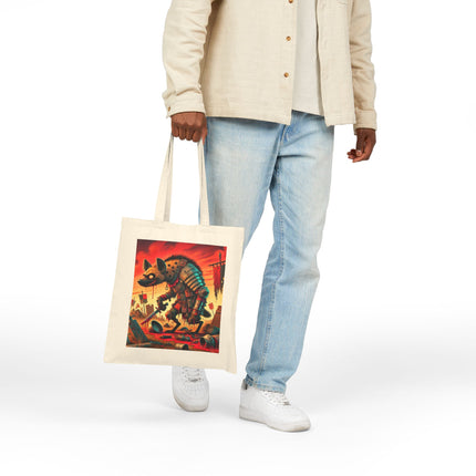 The Cunning Scavenger Cotton Canvas Tote Bag – Grit, Wit & Relentless Survival